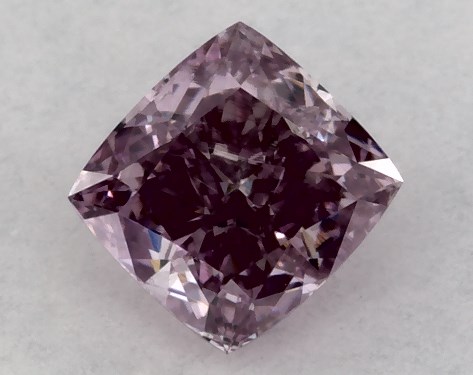 GIA 0.23 Carat Fancy Intense Pink Purple-SI2 Cushion Modified Cut Diamond
